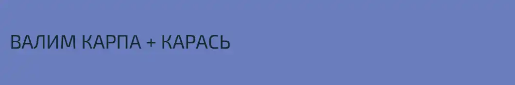 ВАЛИМ КАРПА + КАРАСЬ